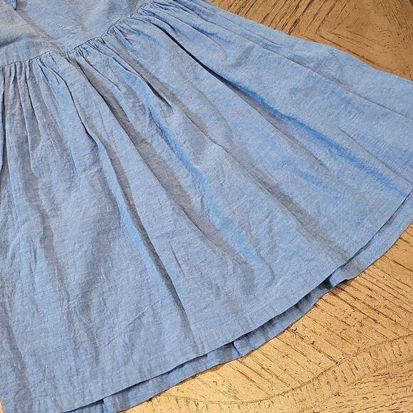 Blue Ruffle Dress Size 8 - Picture 6 of 10